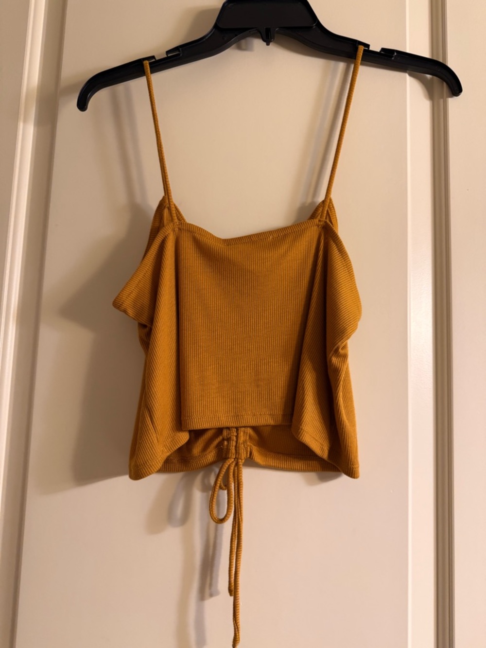 Double Zero Mustard Ribbed Drawstring Cami - Picture 4 of 4